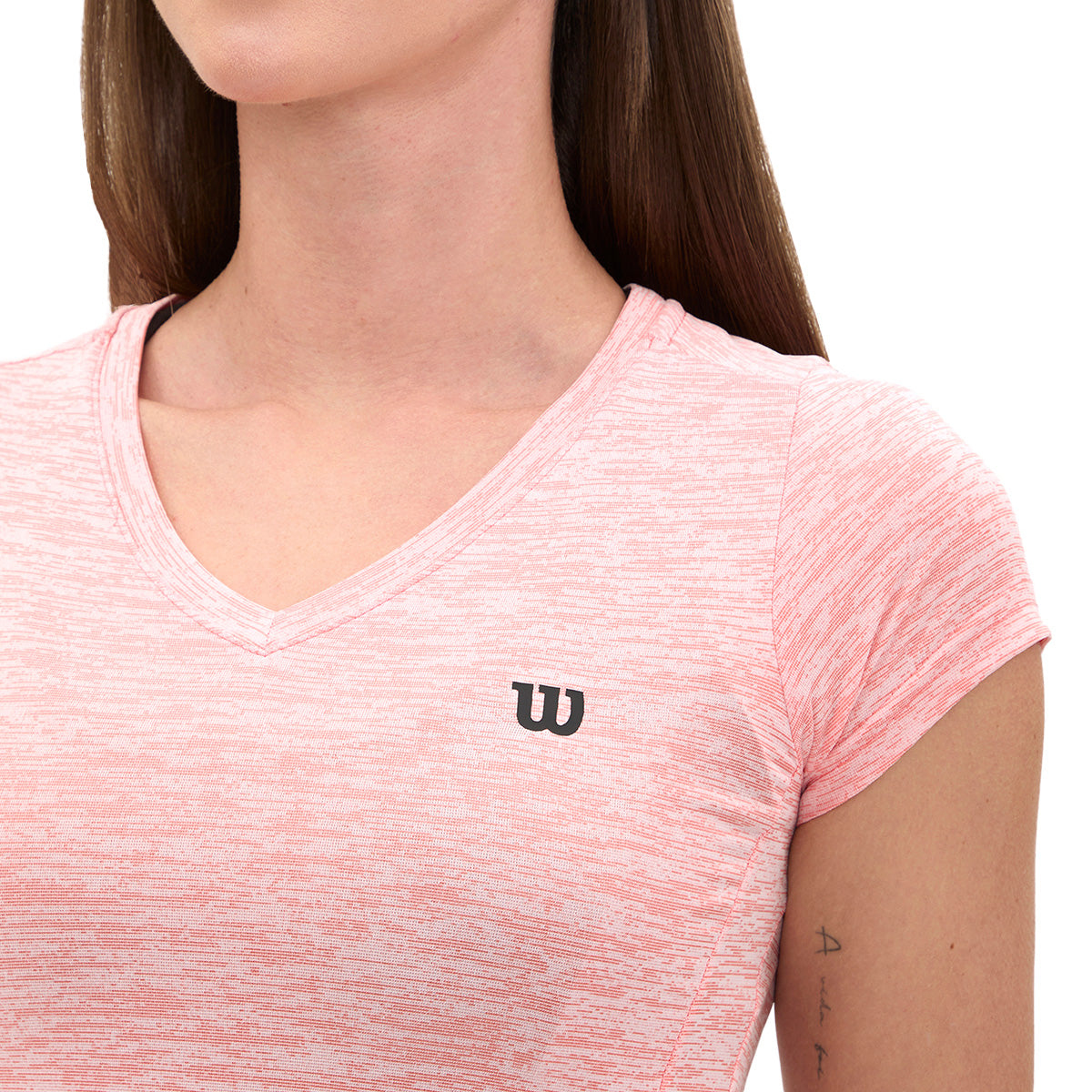 Playera Wilson Jaspeada Cuello V Slim Fit Mujer - Sports Center