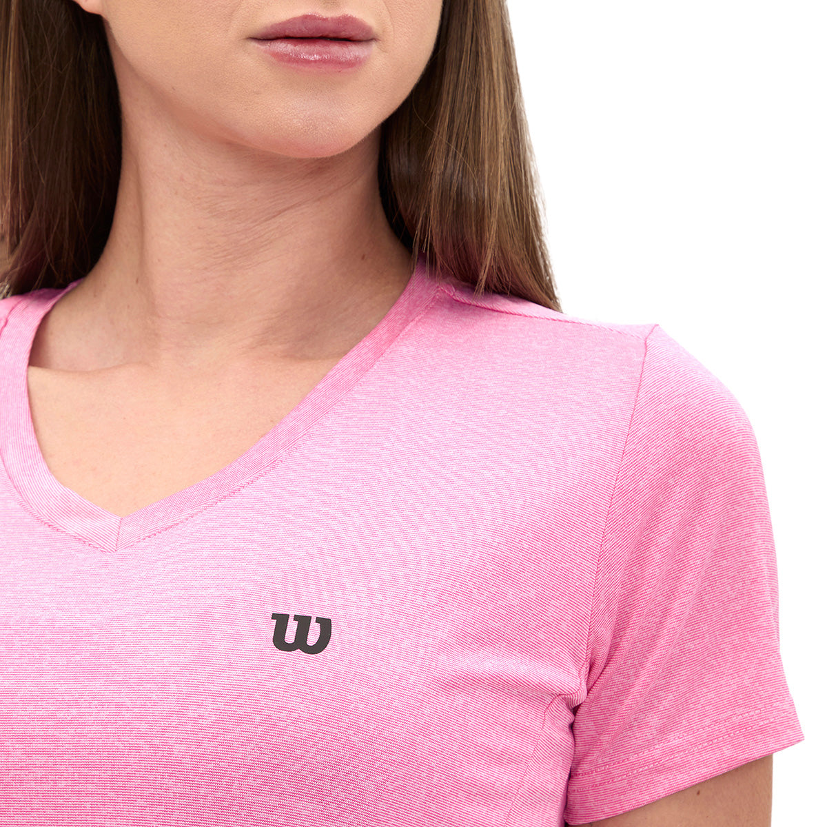 Playera Wilson Jaspeada Cuello V Slim Fit Mujer - Sports Center