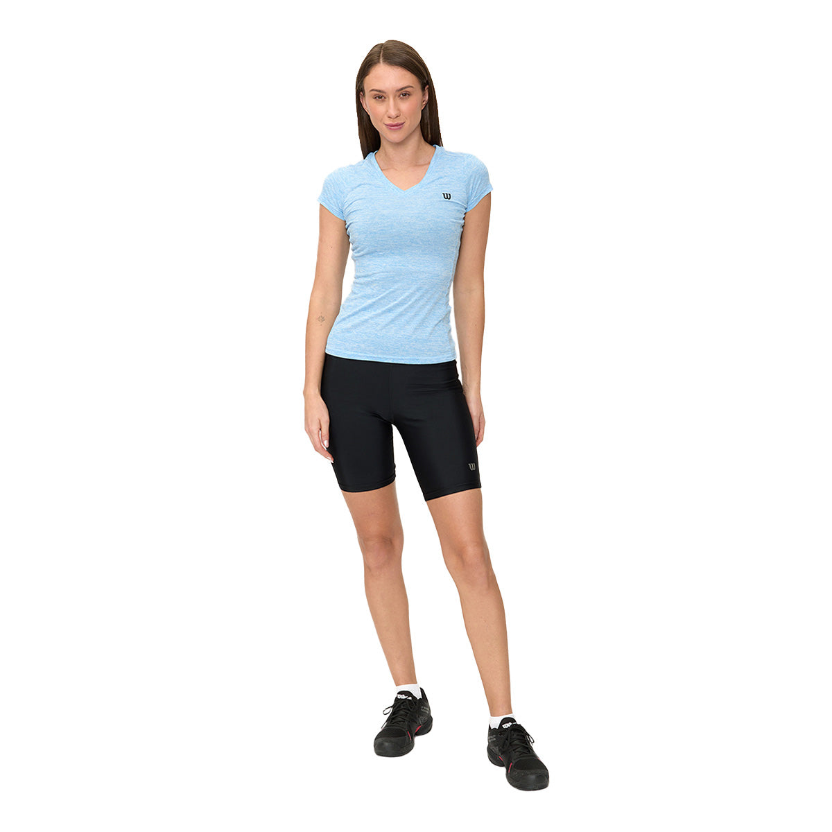 Playera Wilson Jaspeada Cuello V Slim Fit Mujer - Sports Center