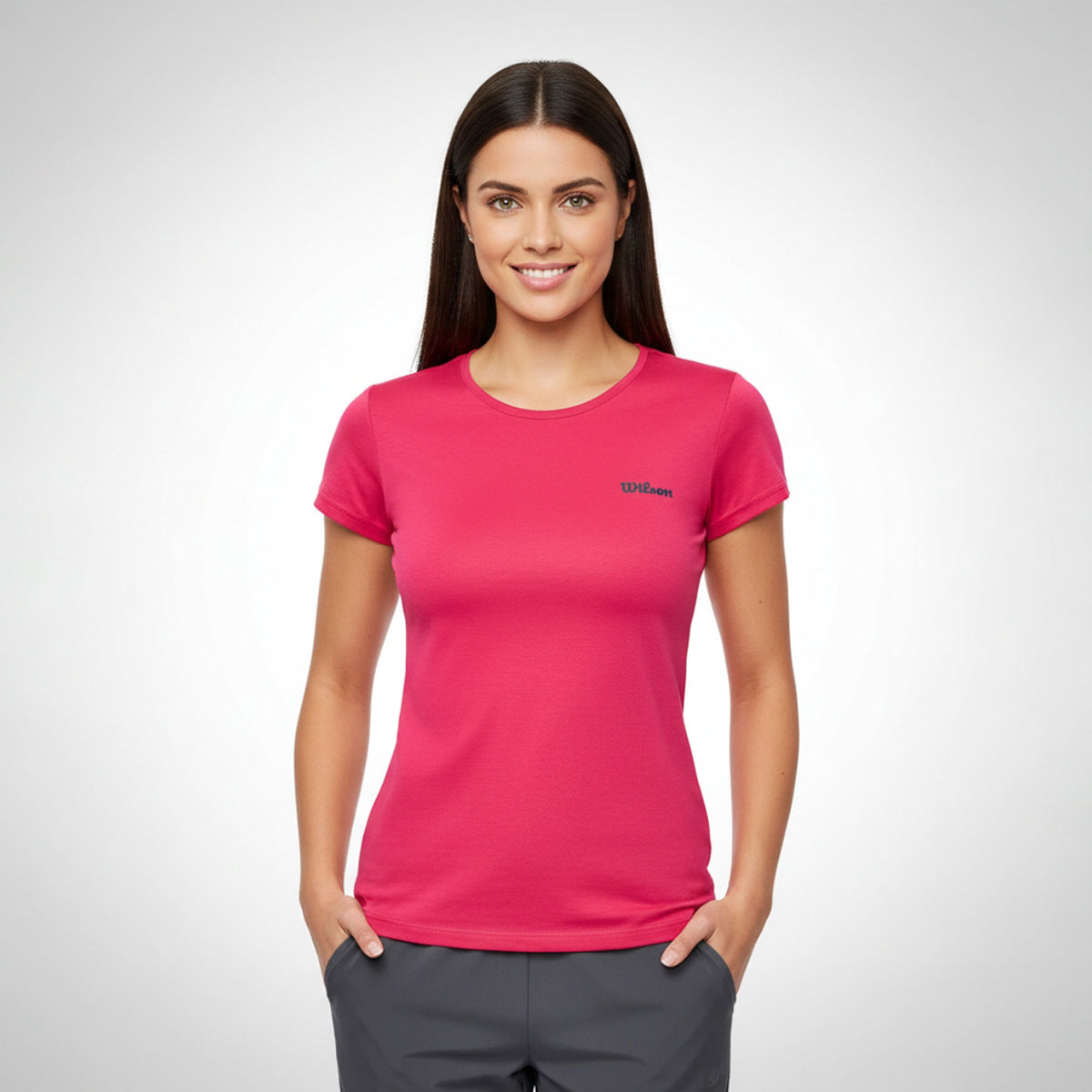 Playera Wilson Polyspun Cuello Redondo Lisa para Mujer