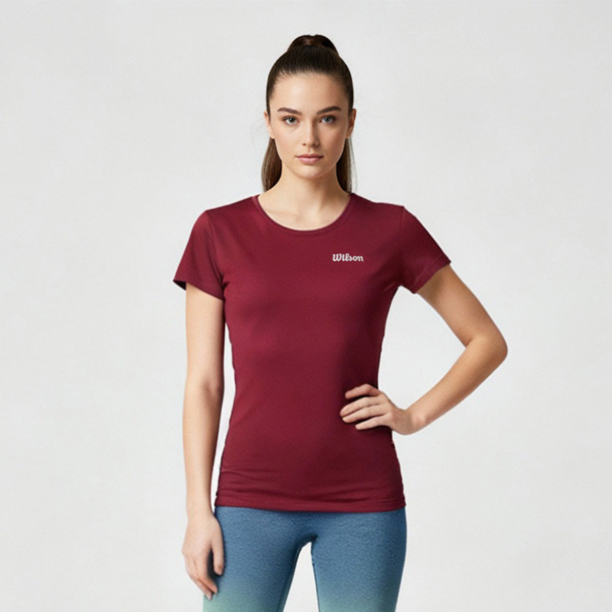 Playera Wilson Polyspun Cuello Redondo Lisa para Mujer