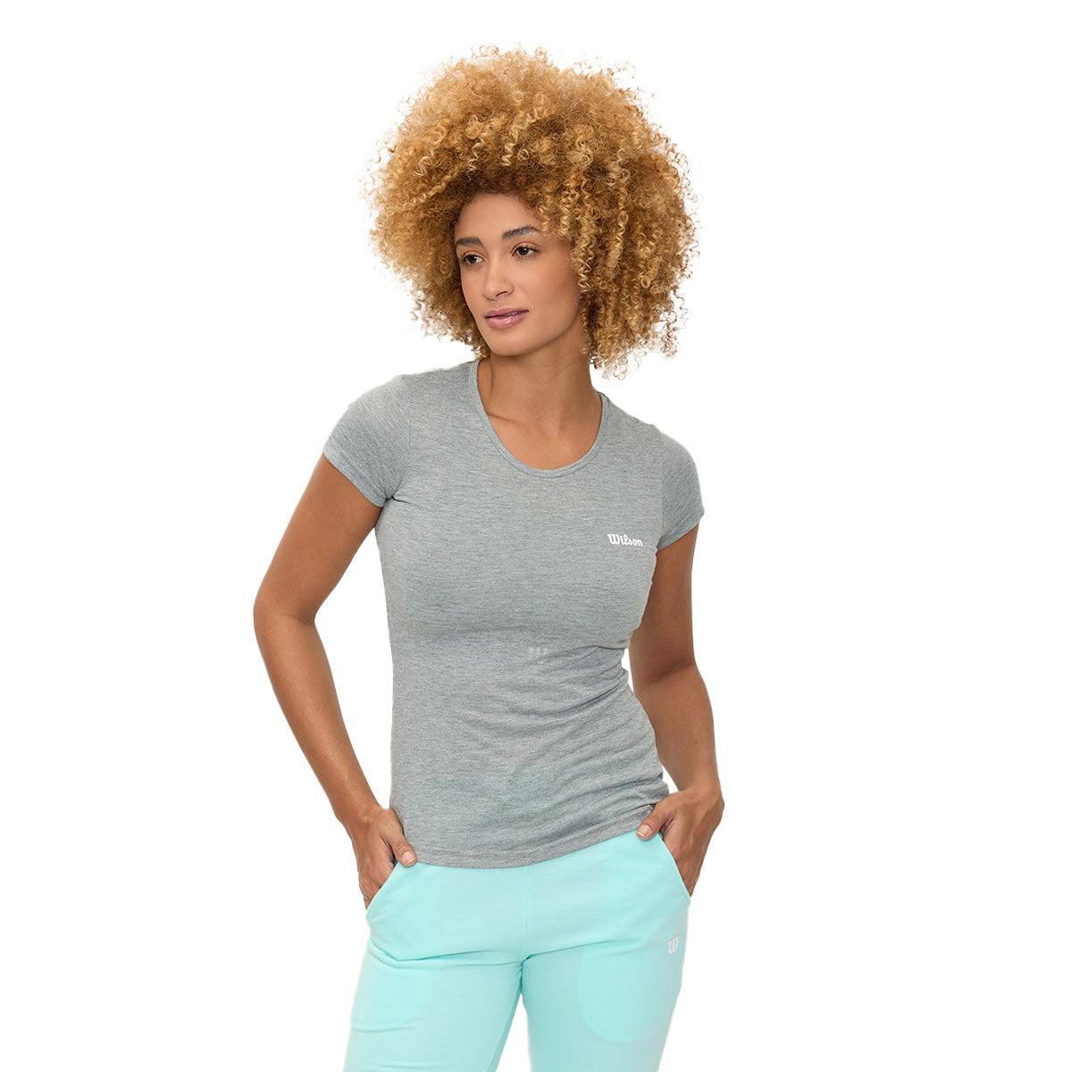 Playera Wilson Polyspun Jaspeada Cuello Redondo Mujer - Sports Center
