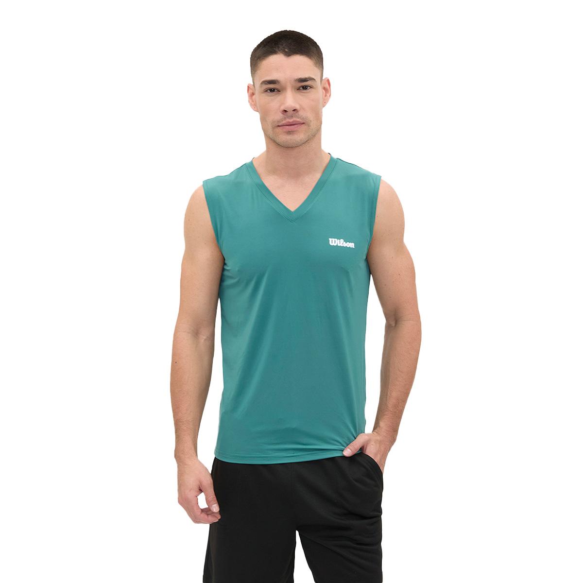 Camiseta Wilson Ultra Ligera Logo Cuello V Hombre - Sports Center