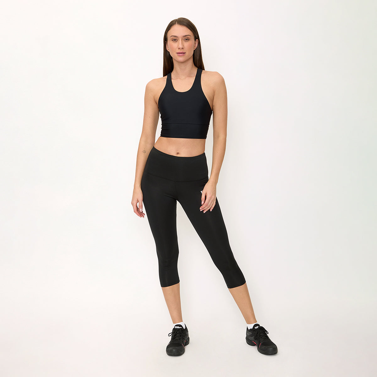 Capri Pescador Wilson Cintura alta Liso para Mujer - Sports Center