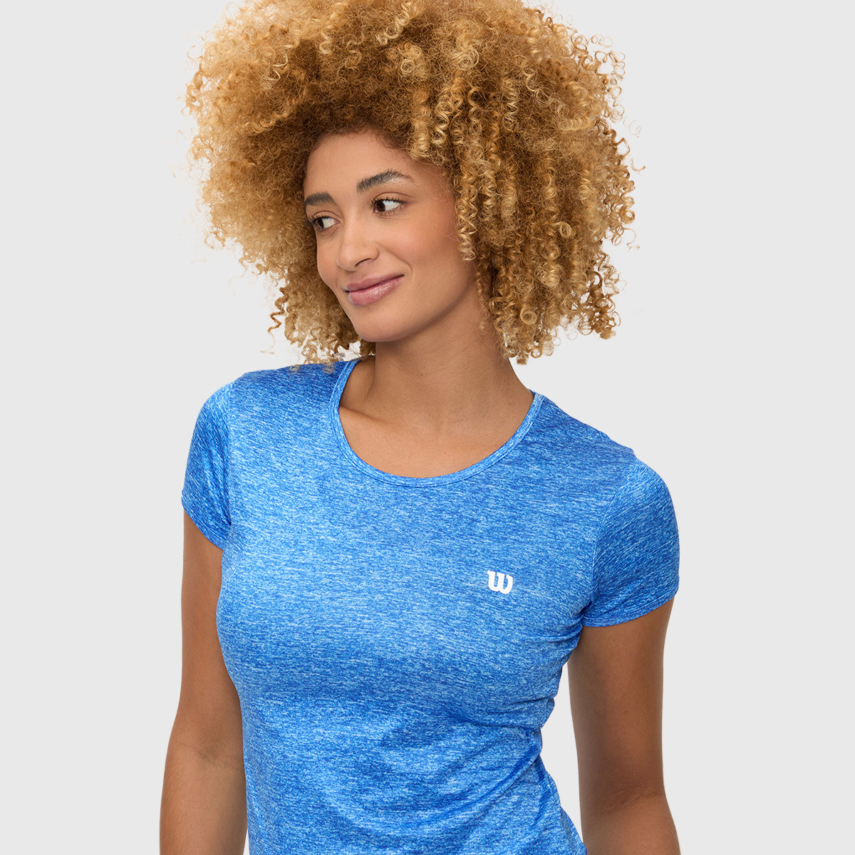 Playera Wilson Cuello Redondo Jaspeada para Mujer