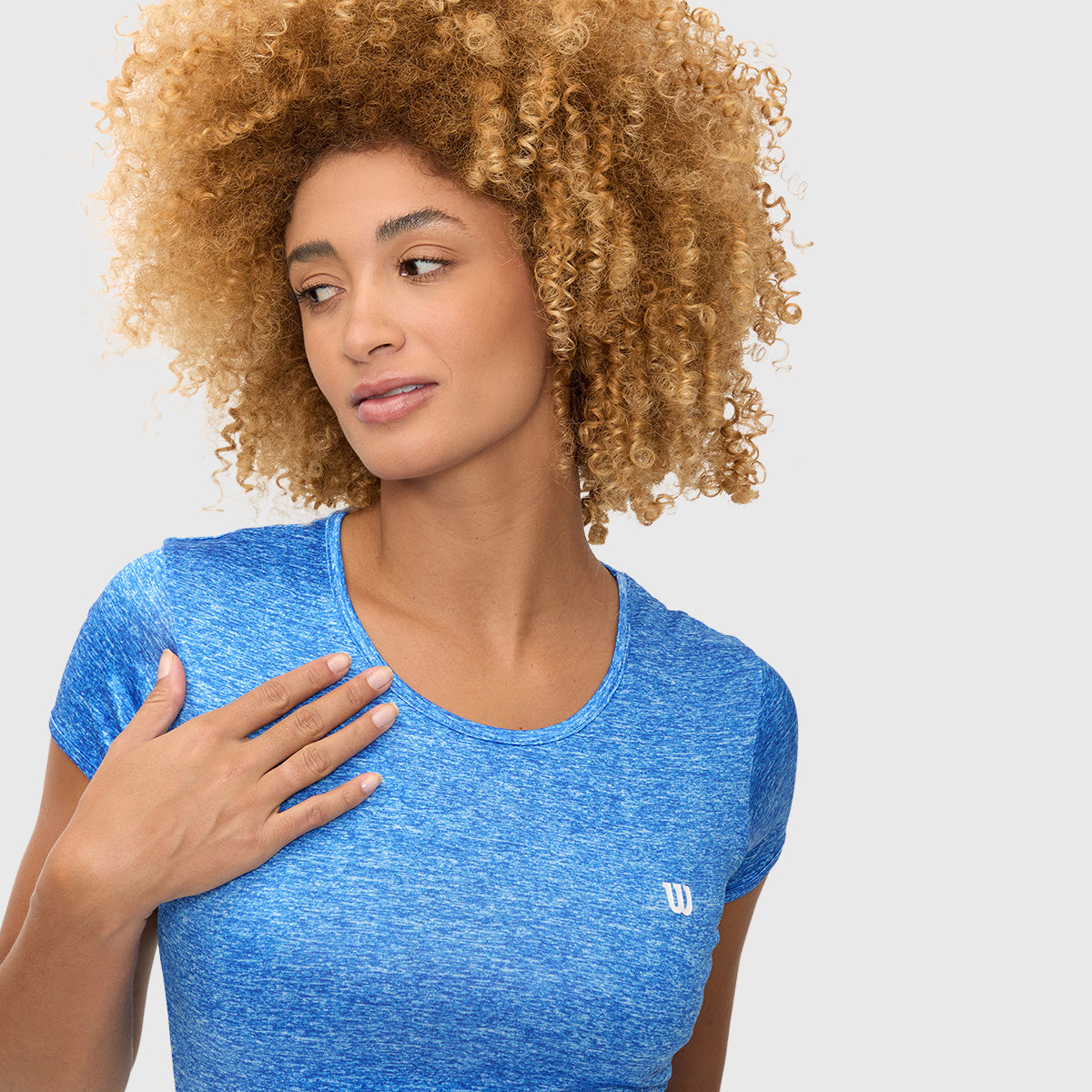Playera Wilson Cuello Redondo Jaspeada para Mujer - Sports Center