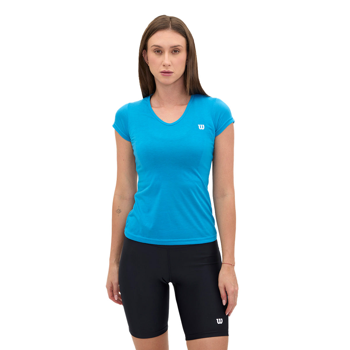 Playera Wilson Polyspun Cuello V Lisa para Mujer - Sports Center