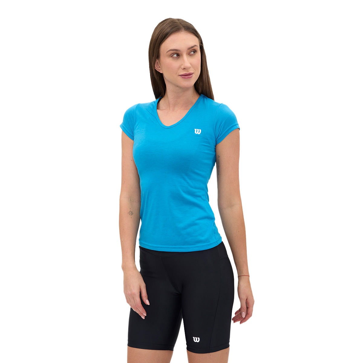 Playera Wilson Polyspun Cuello V Lisa para Mujer - Sports Center