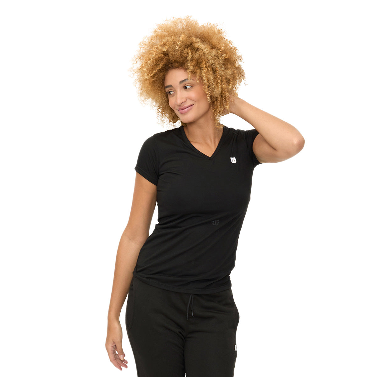 Playera Wilson Polyspun Cuello V Lisa para Mujer - Sports Center