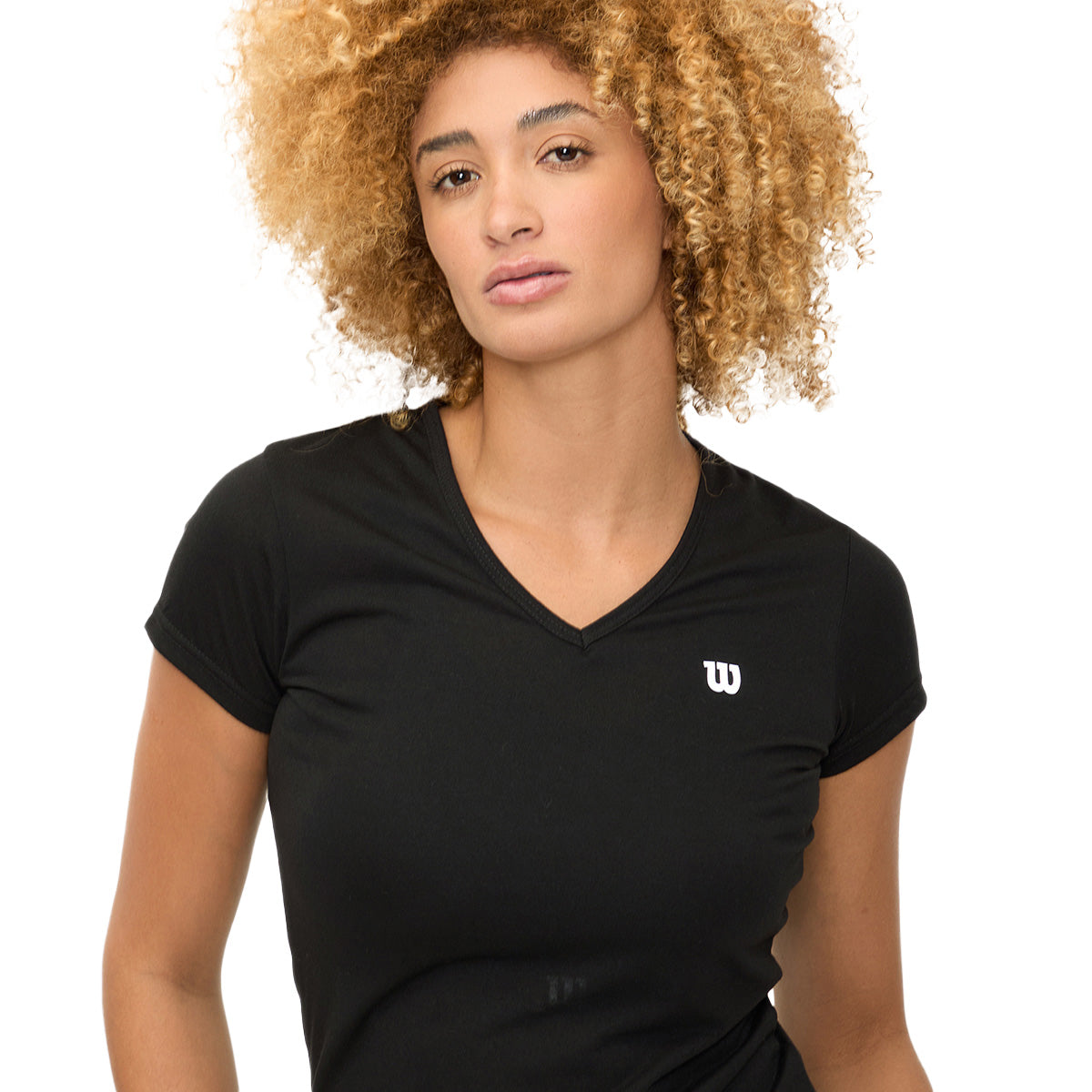 Playera Wilson Polyspun Cuello V Lisa para Mujer - Sports Center