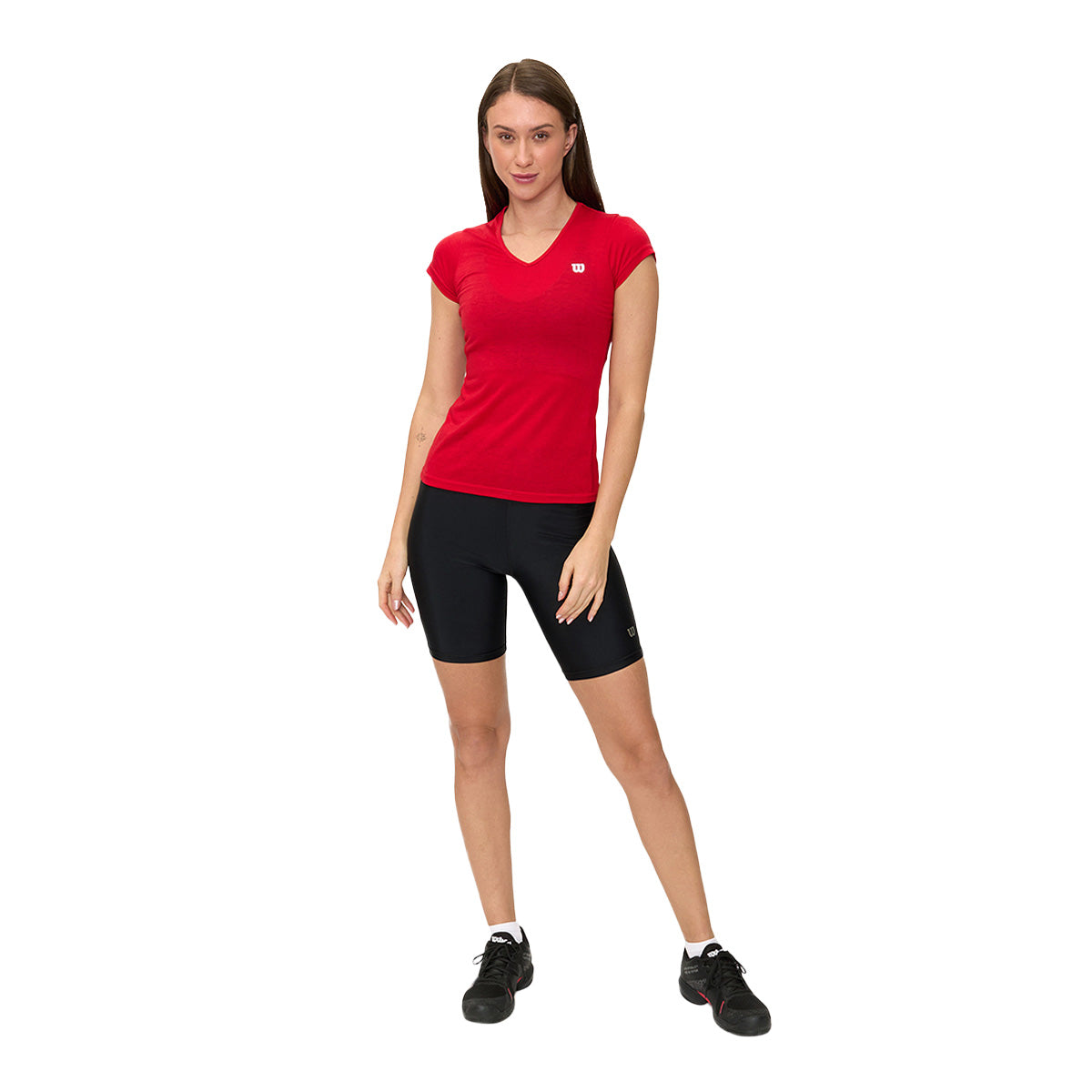 Playera Wilson Polyspun Cuello V Lisa para Mujer - Sports Center