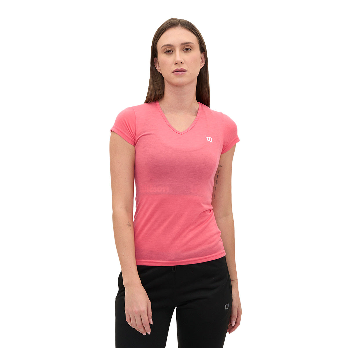 Playera Wilson Polyspun Cuello V Lisa para Mujer - Sports Center