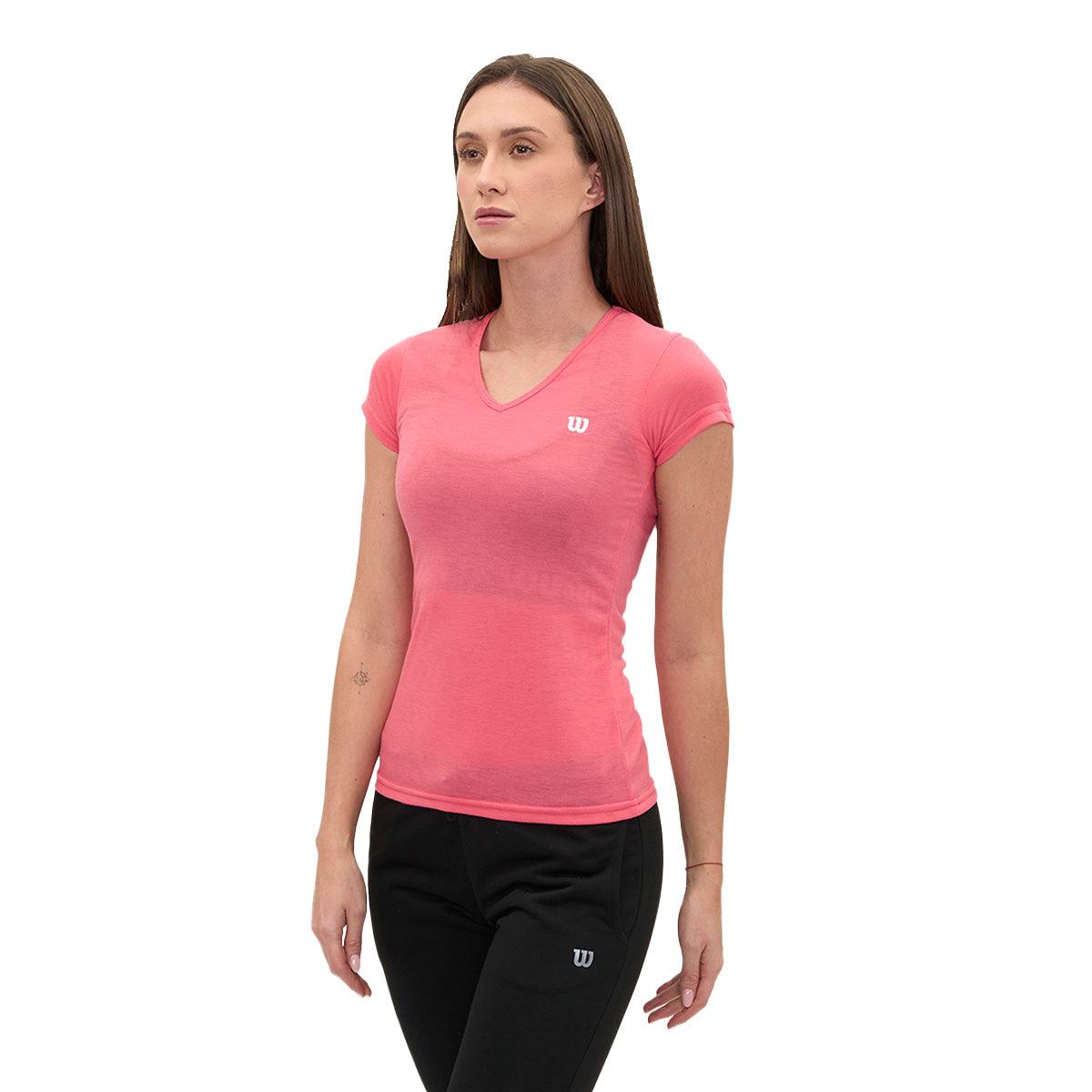 Playera Wilson Polyspun Cuello V Lisa para Mujer - Sports Center