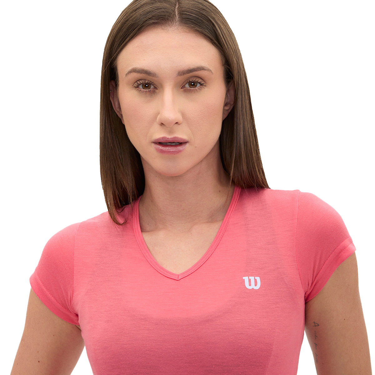 Playera Wilson Polyspun Cuello V Lisa para Mujer - Sports Center