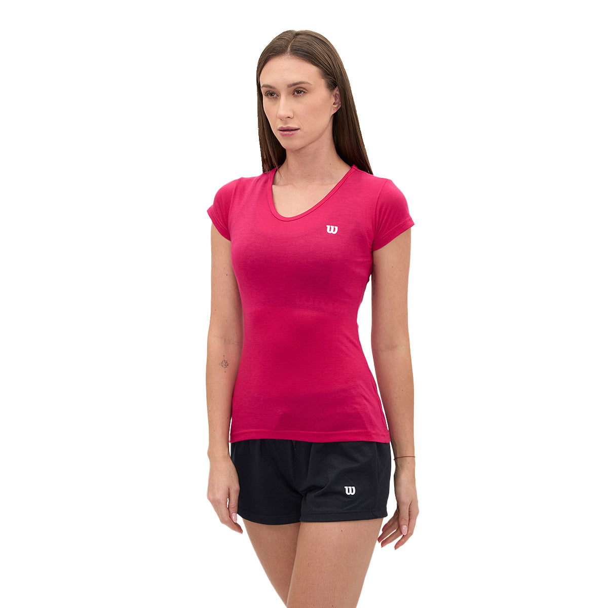Playera Wilson Polyspun Cuello V Lisa para Mujer - Sports Center