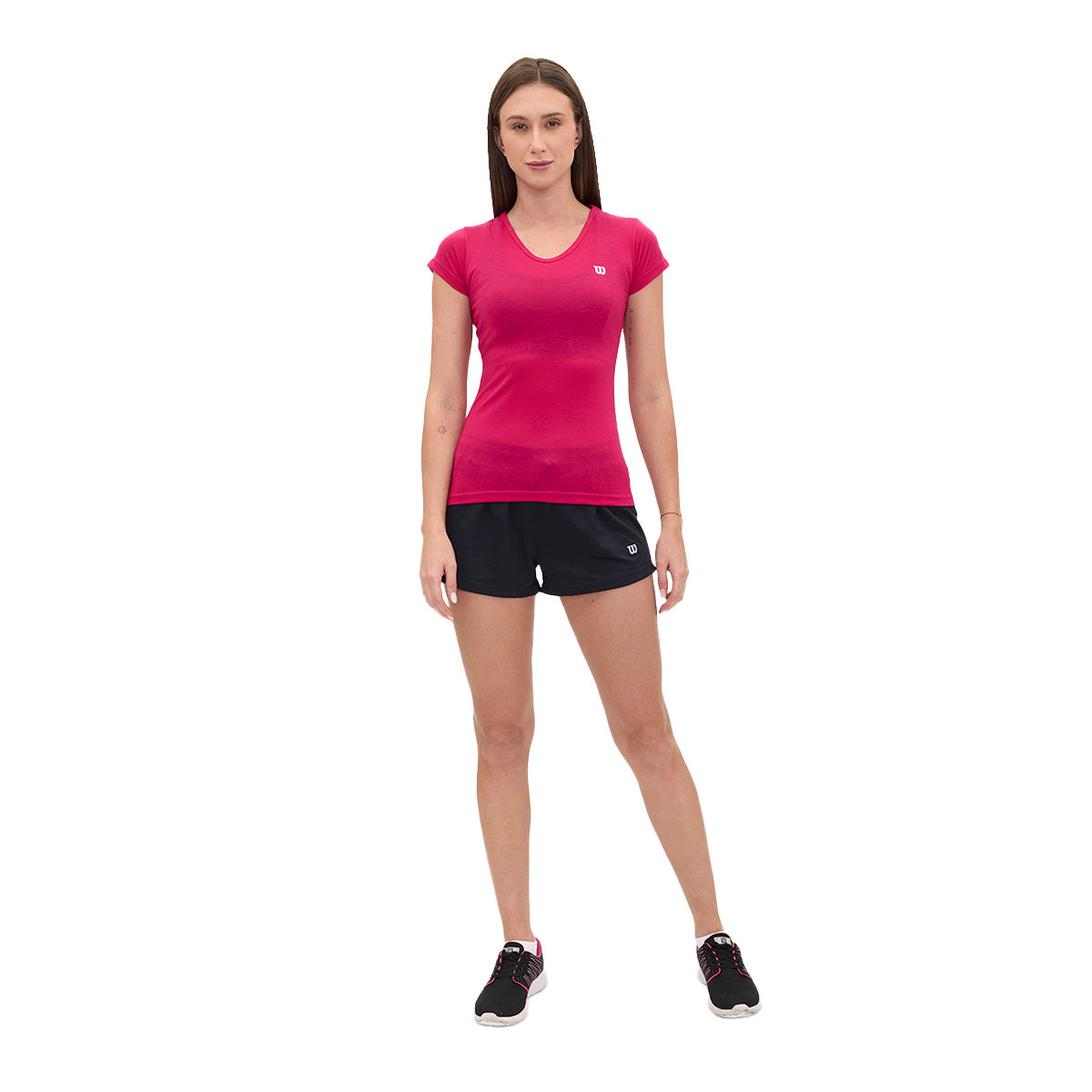 Playera Wilson Polyspun Cuello V Lisa para Mujer - Sports Center