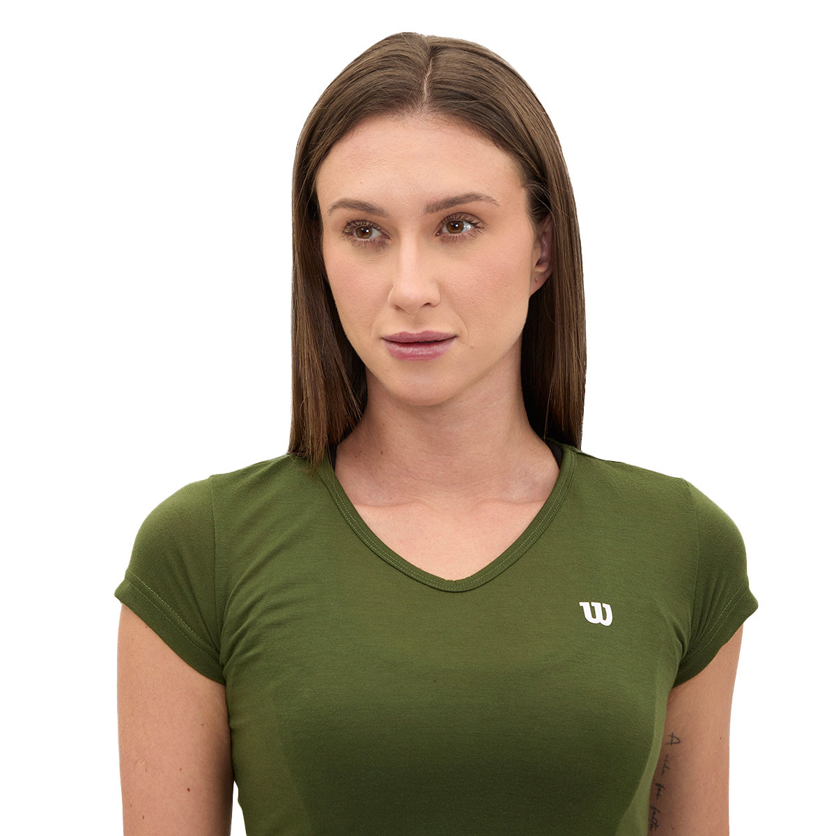 Playera Wilson Polyspun Cuello V Lisa para Mujer - Sports Center
