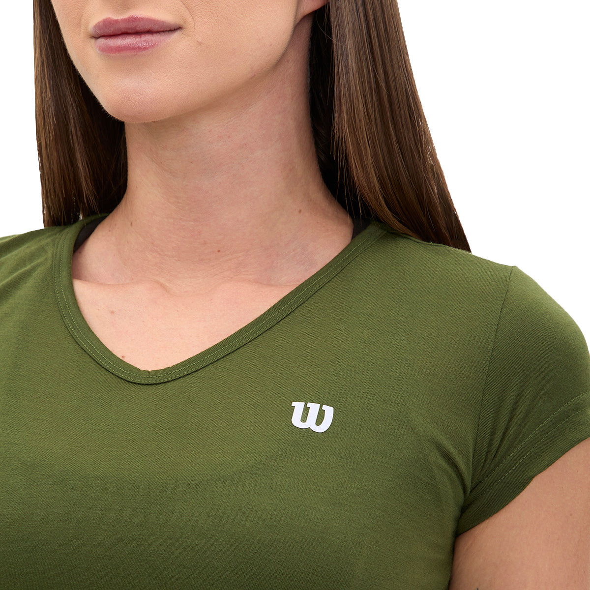 Playera Wilson Polyspun Cuello V Lisa para Mujer - Sports Center