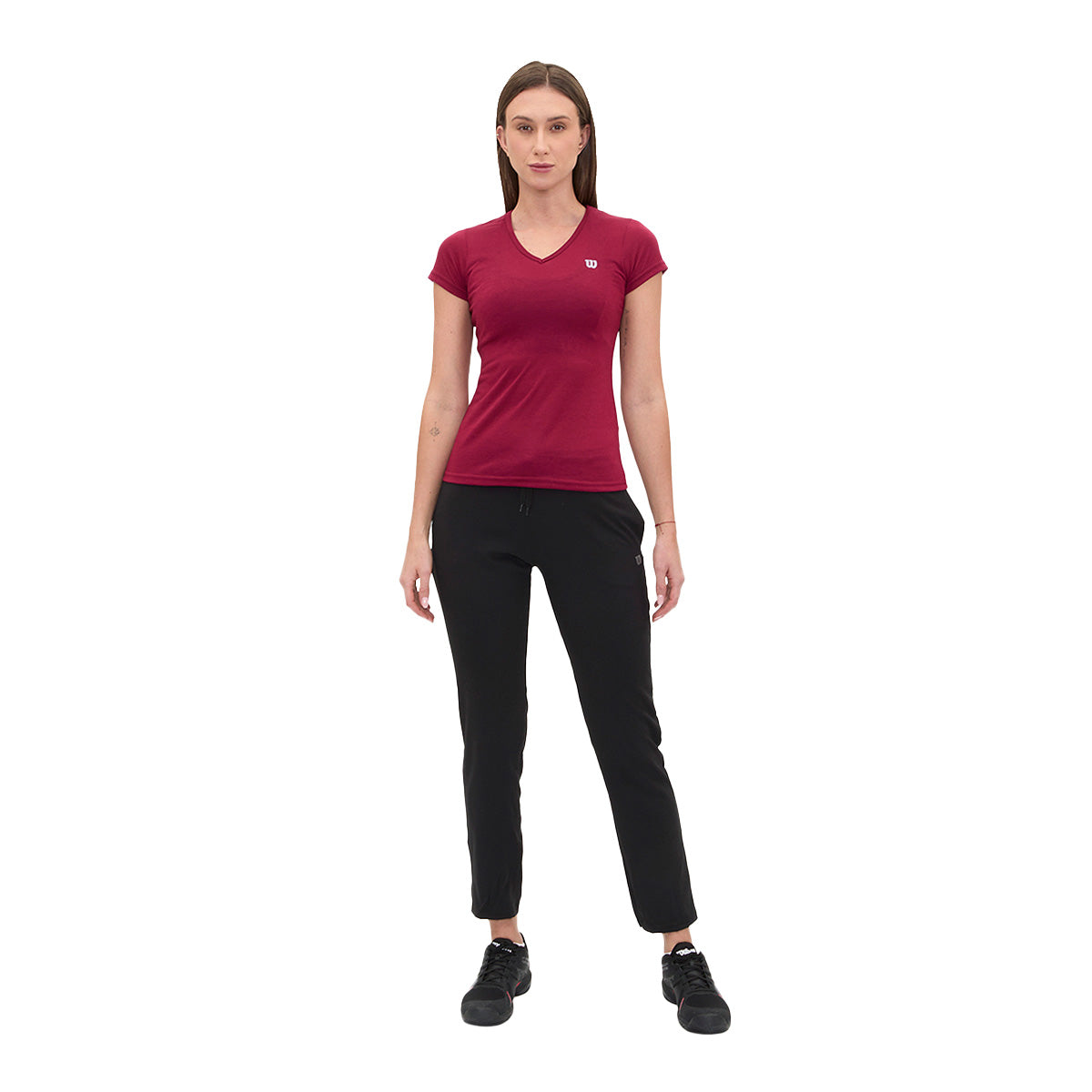 Playera Wilson Polyspun Cuello V Lisa para Mujer - Sports Center