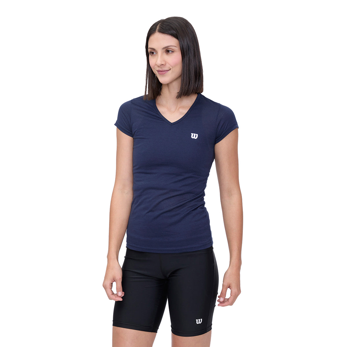 Playera Wilson Polyspun Cuello V Lisa para Mujer - Sports Center