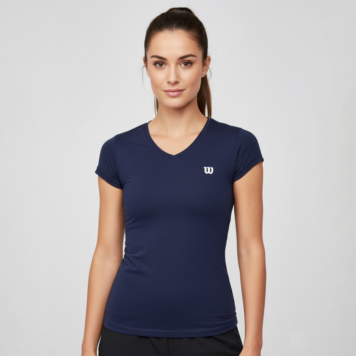 Playera Wilson Polyspun Cuello V Lisa para Mujer