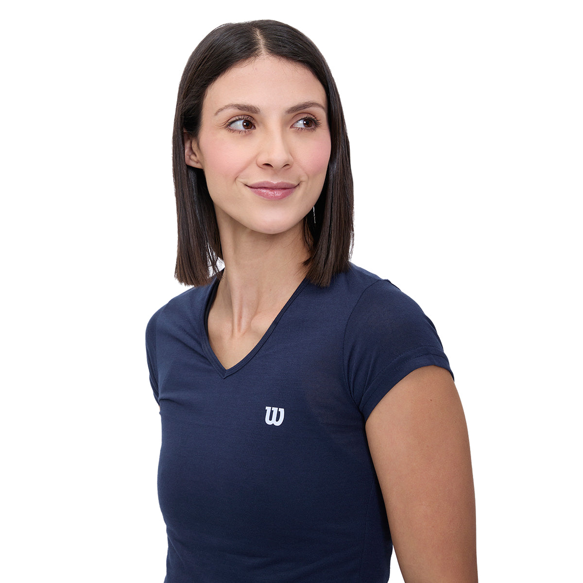 Playera Wilson Polyspun Cuello V Lisa para Mujer - Sports Center