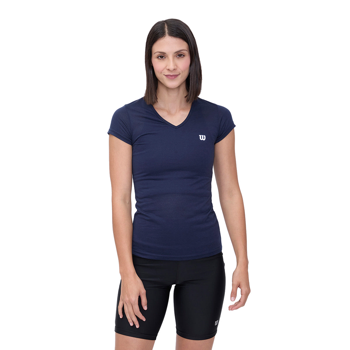 Playera Wilson Polyspun Cuello V Lisa para Mujer - Sports Center