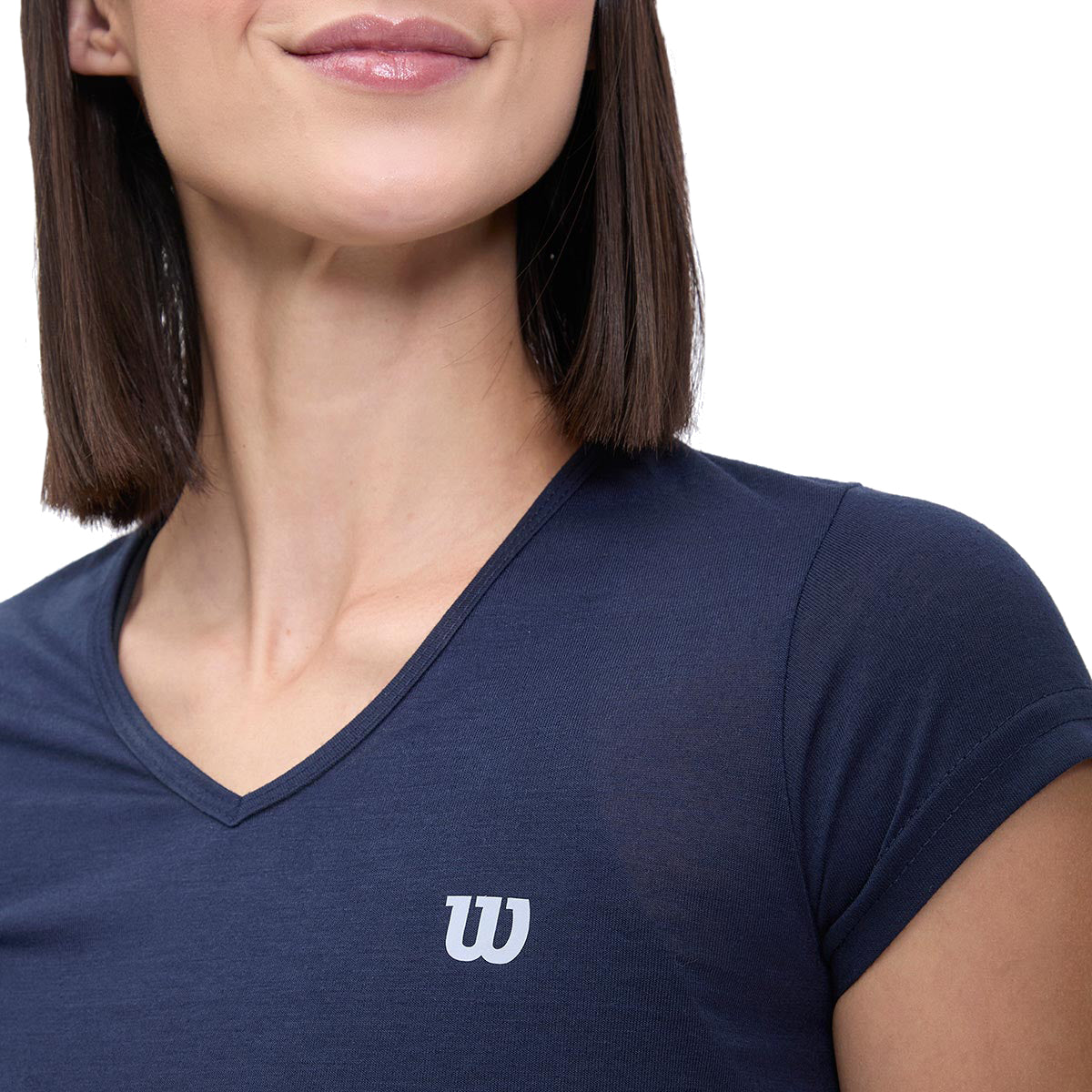 Playera Wilson Polyspun Cuello V Lisa para Mujer - Sports Center
