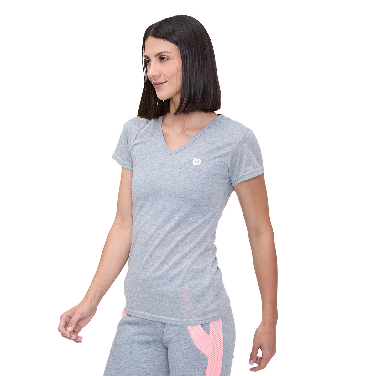Playera Wilson Polyspun Cuello V Lisa para Mujer - Sports Center