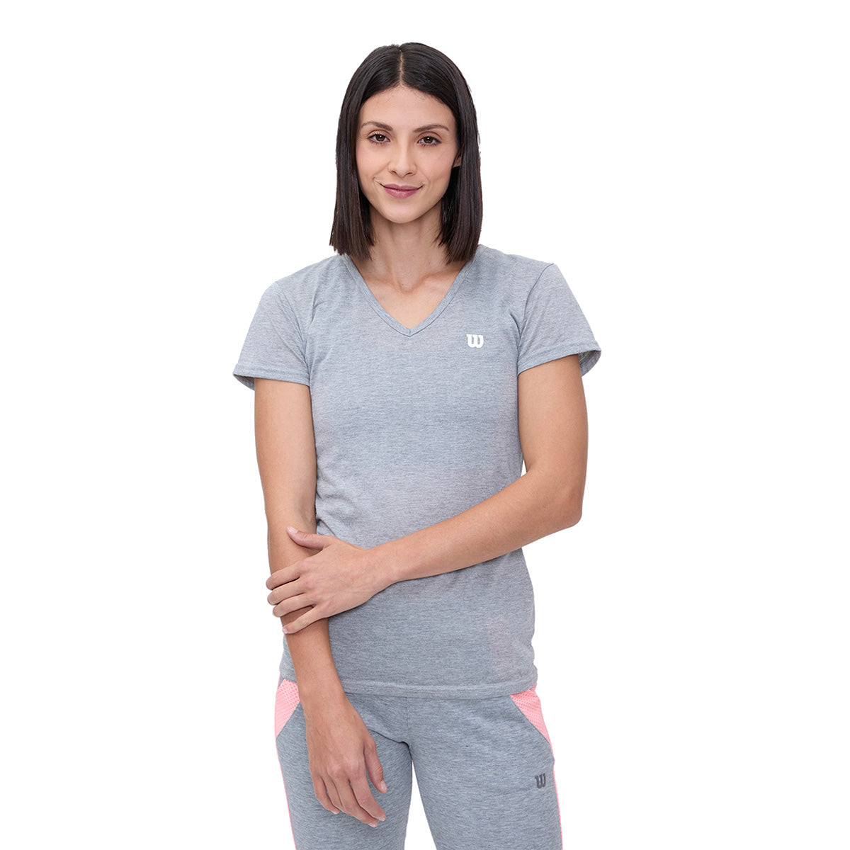 Playera Wilson Polyspun Cuello V Lisa para Mujer - Sports Center