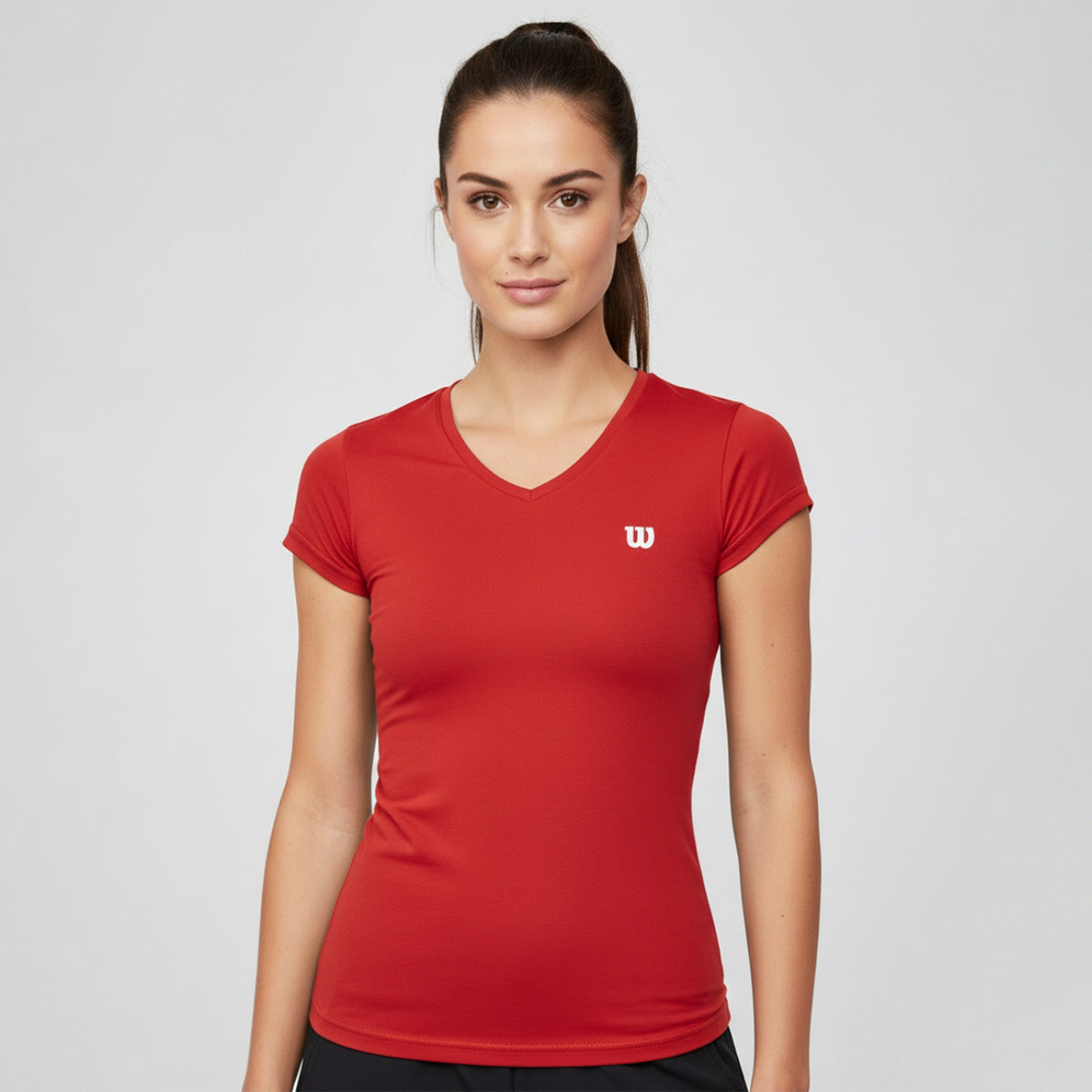 Playera Wilson Polyspun Cuello V Lisa para Mujer