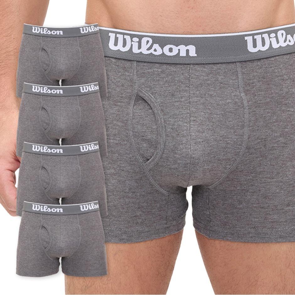 Pack 4 Bóxers Medios Wilson Jaspeados Confort Hombre - Sports Center