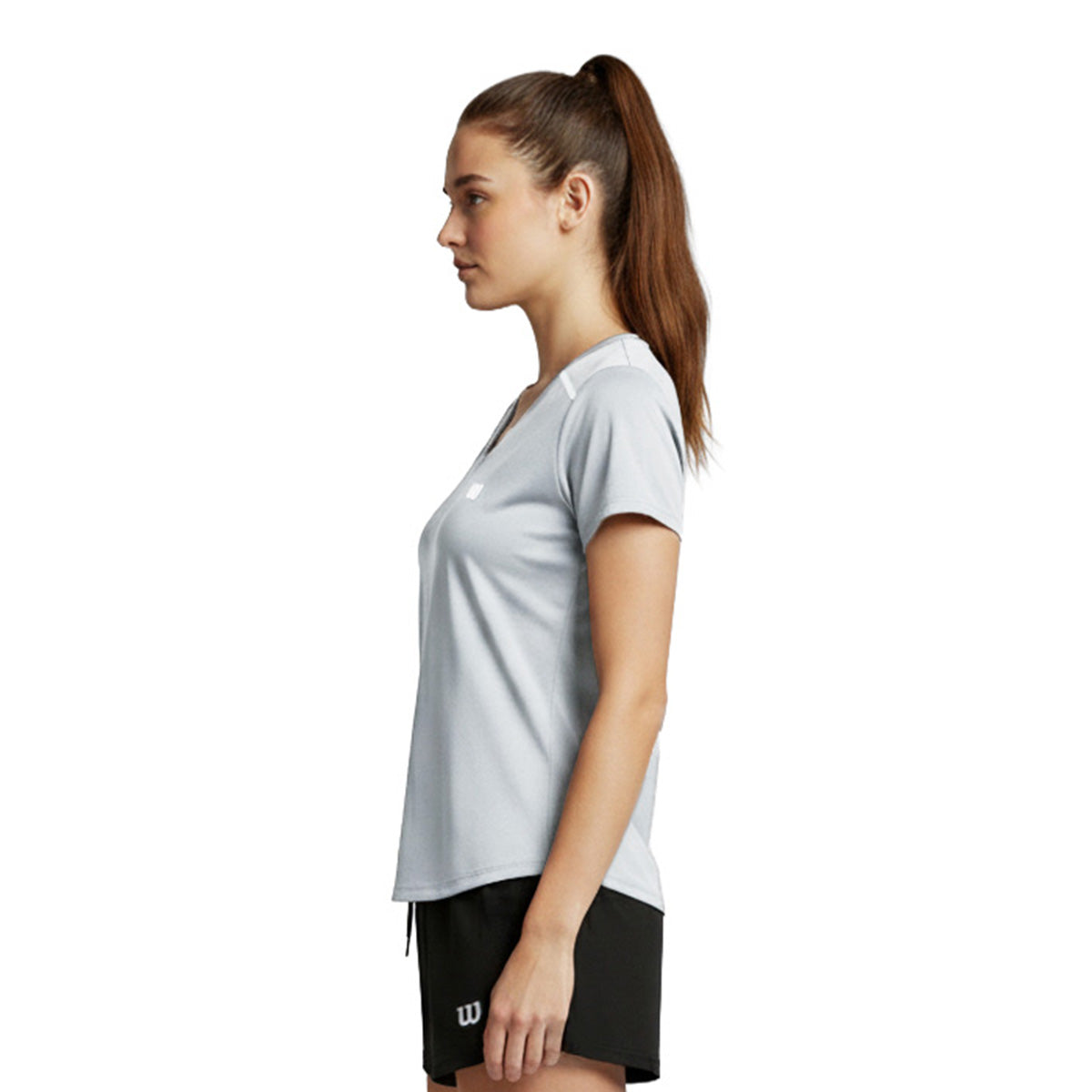 Playera Wilson Cuello V Ventilada para Mujer - Sports Center