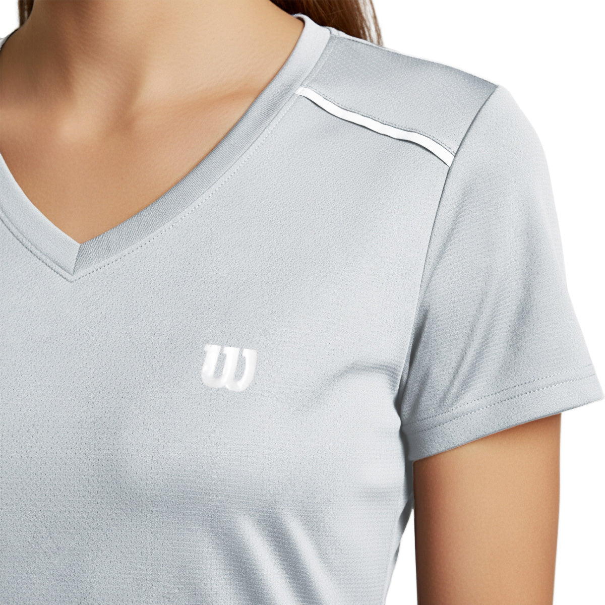 Playera Wilson Cuello V Ventilada para Mujer - Sports Center