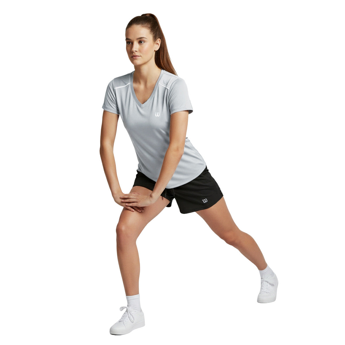 Playera Wilson Cuello V Ventilada para Mujer - Sports Center