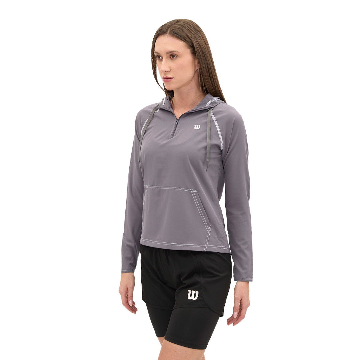 Sudadera Wilson Deportiva Medio Cierre con Capucha Mujer - Sports Center