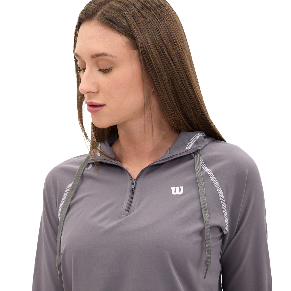 Sudadera Wilson Deportiva Medio Cierre con Capucha Mujer - Sports Center