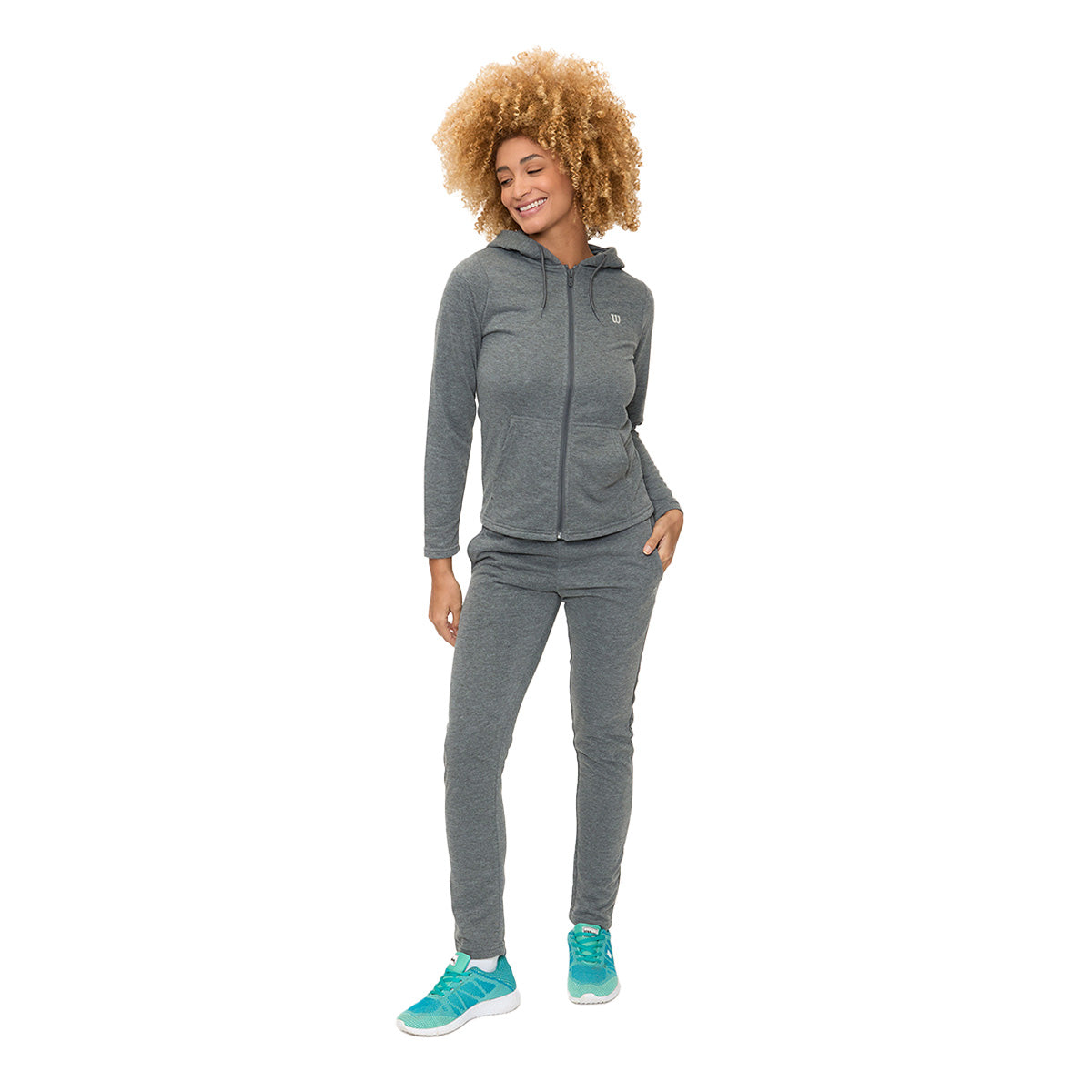 Sudadera Wilson Con Gorro Deportiva Gym Moda Suavidad Gris - Sports Center
