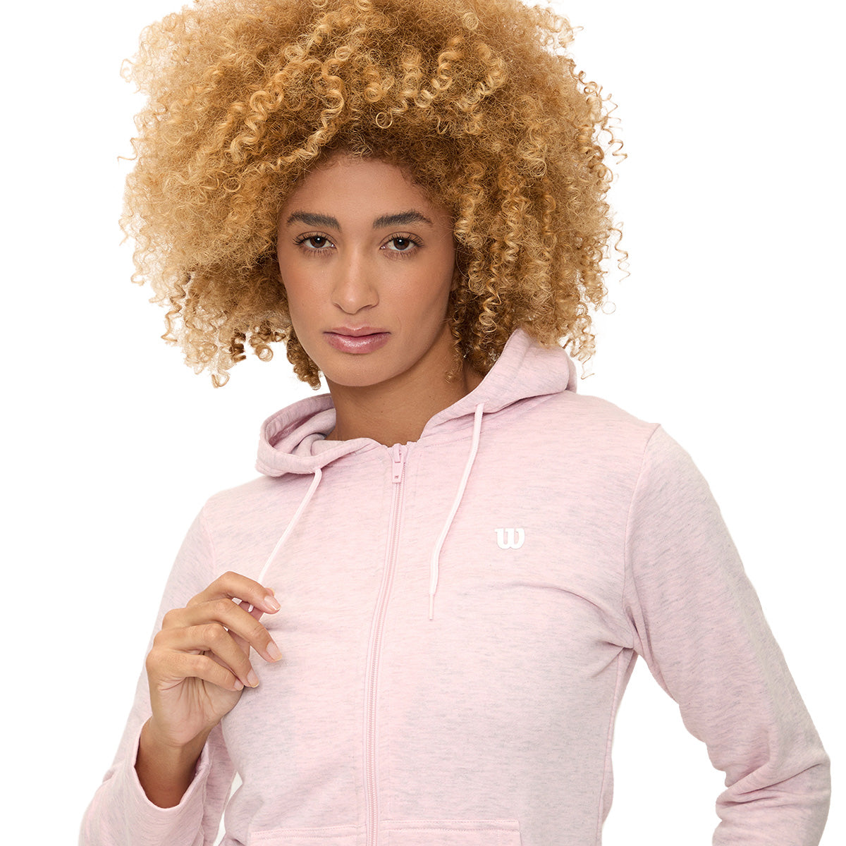 Sudadera Wilson Con Gorro Deportiva Gym Moda Suavidad Rosa