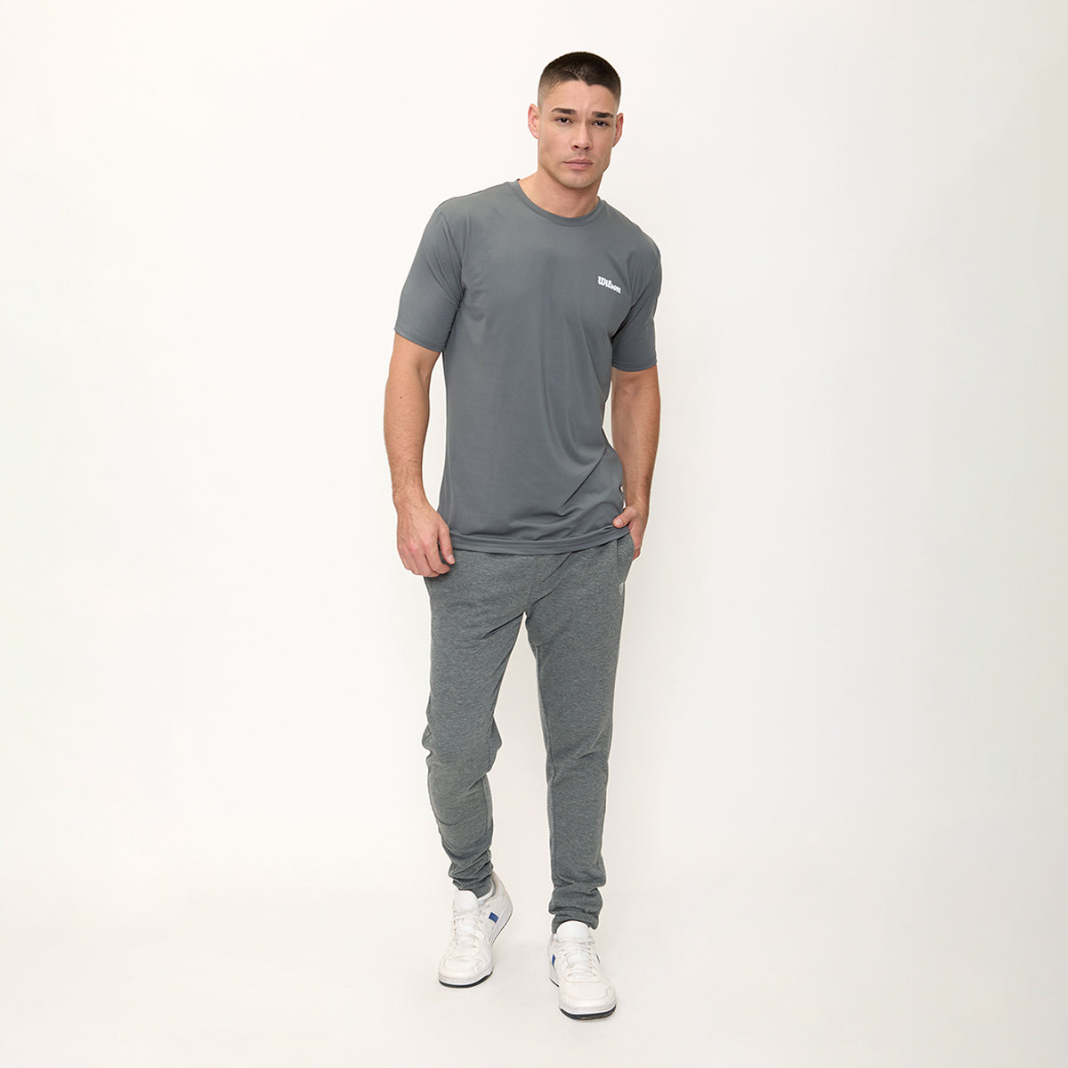 Pants Pantalón Wilson Deportivo French Terry Térmico Cómodo Gris Oxford - Sports Center