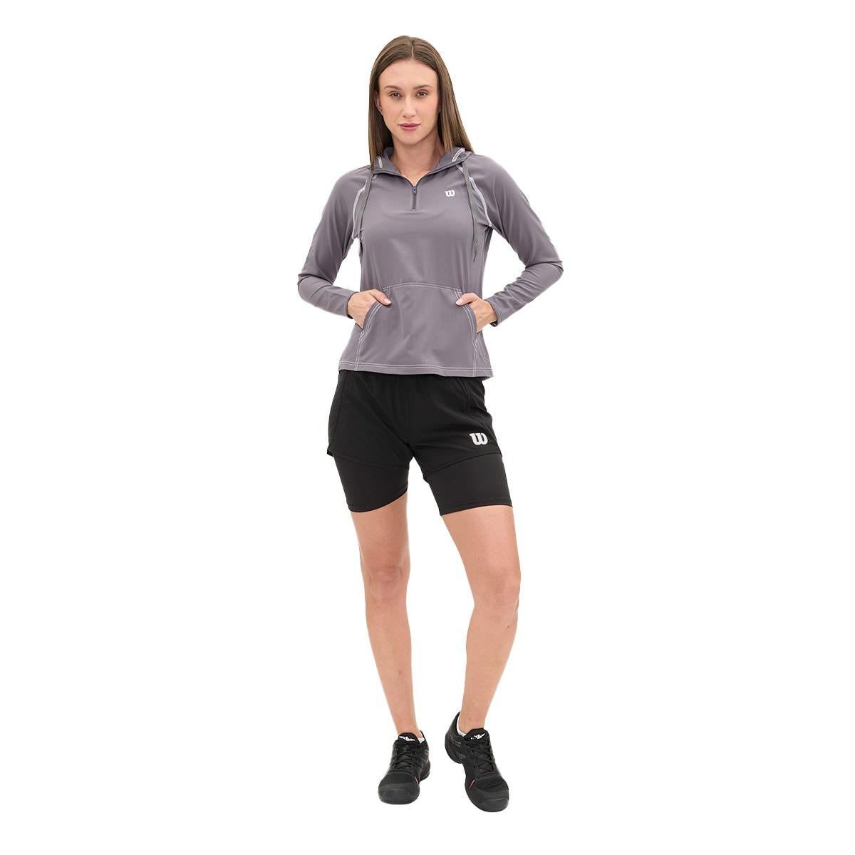 Sudadera Wilson Deportiva Medio Cierre con Capucha Mujer - Sports Center
