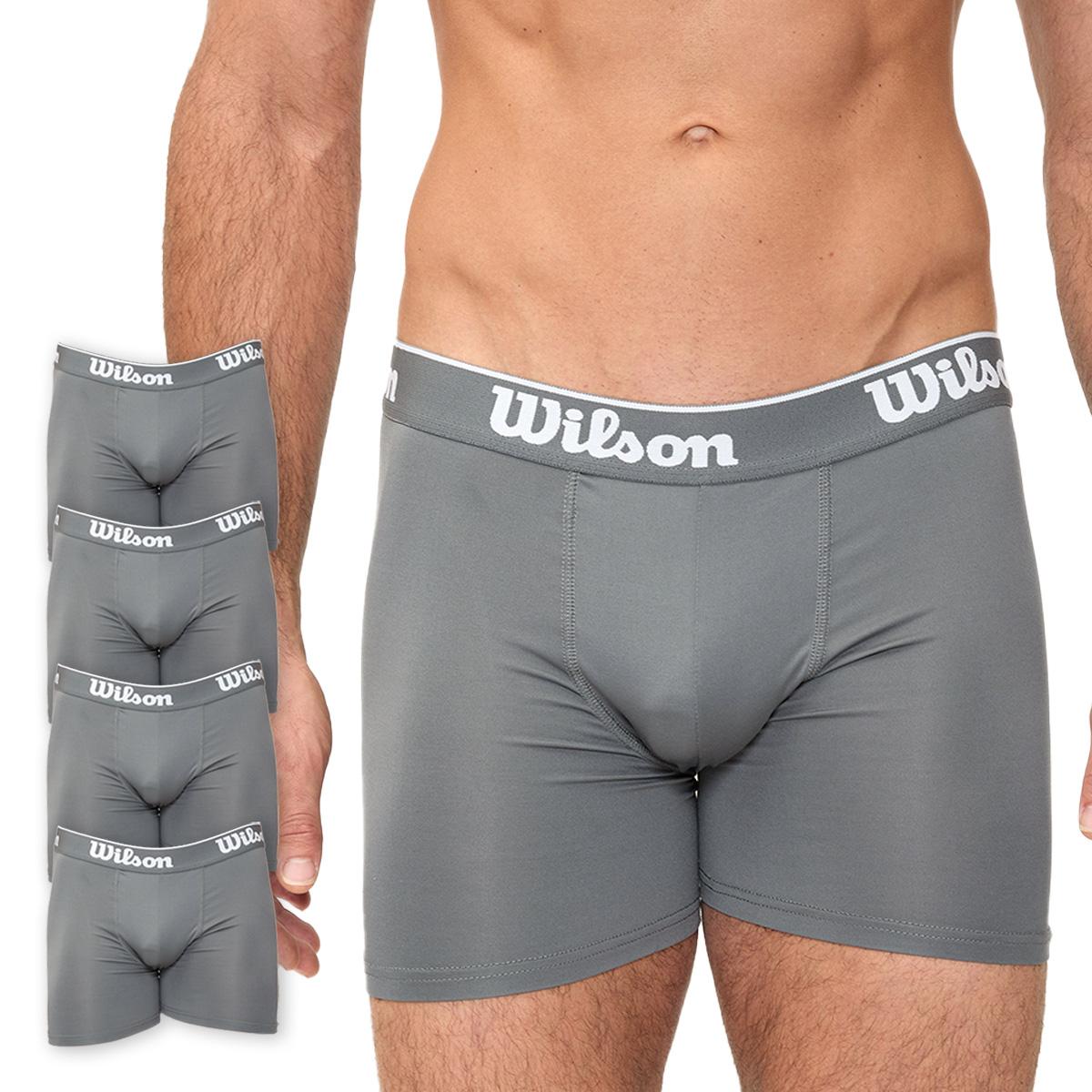 Pack 4 Bóxers Medios Wilson Liso Transpirables Hombre - Sports Center