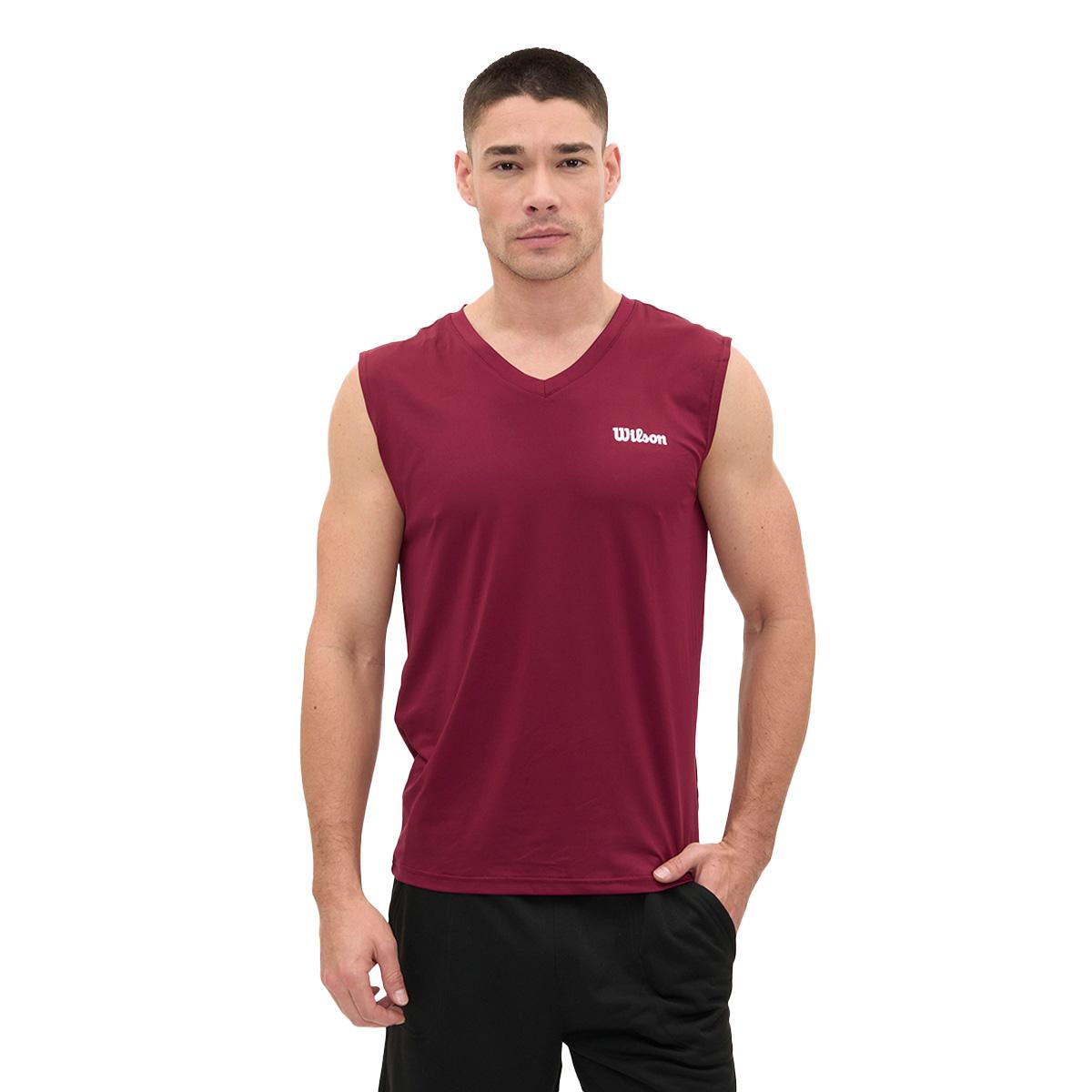 Camiseta Wilson Ultra Ligera Logo Cuello V Hombre - Sports Center