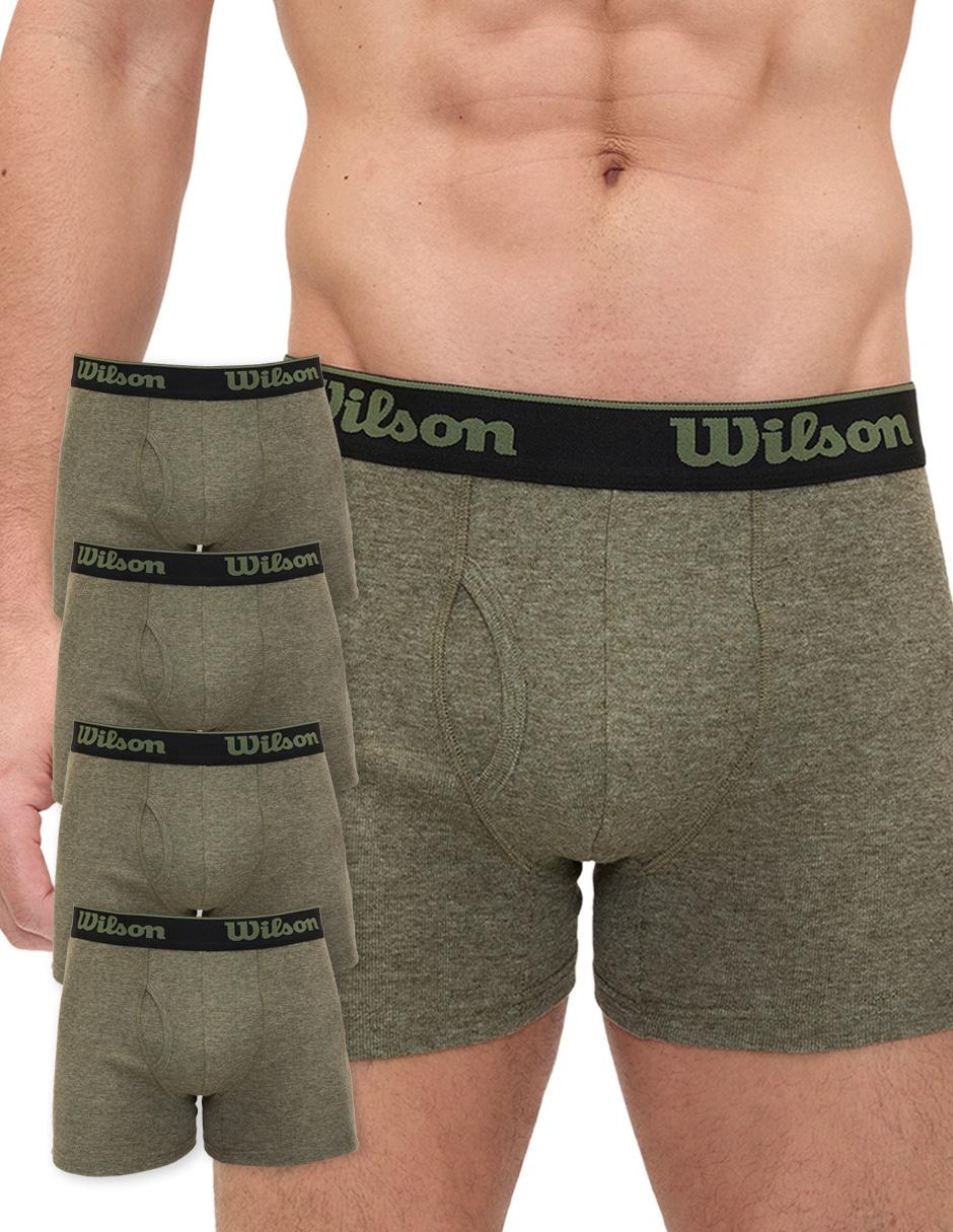 Pack 4 Bóxers Medios Wilson Jaspeados Confort Hombre