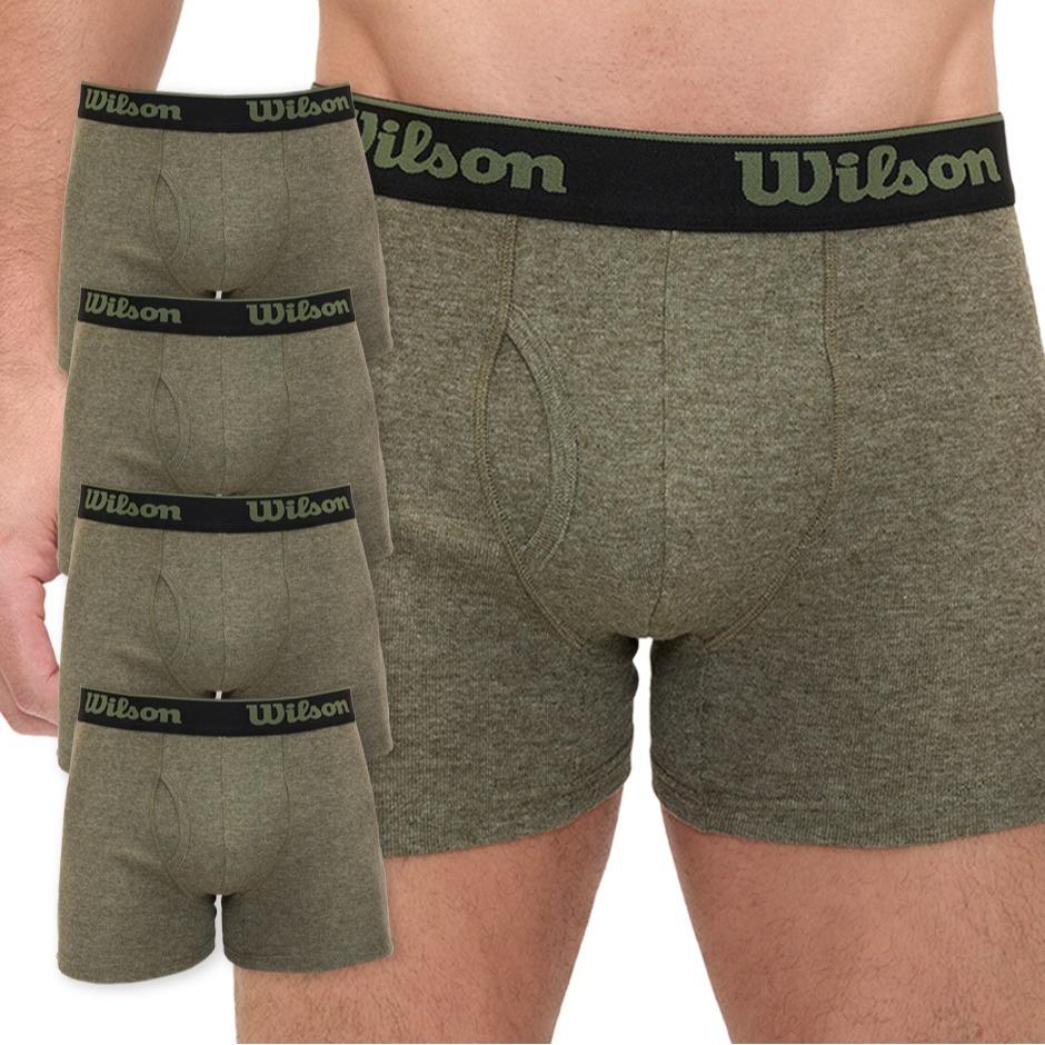 Pack 4 Bóxers Medios Wilson Jaspeados Confort Hombre - Sports Center