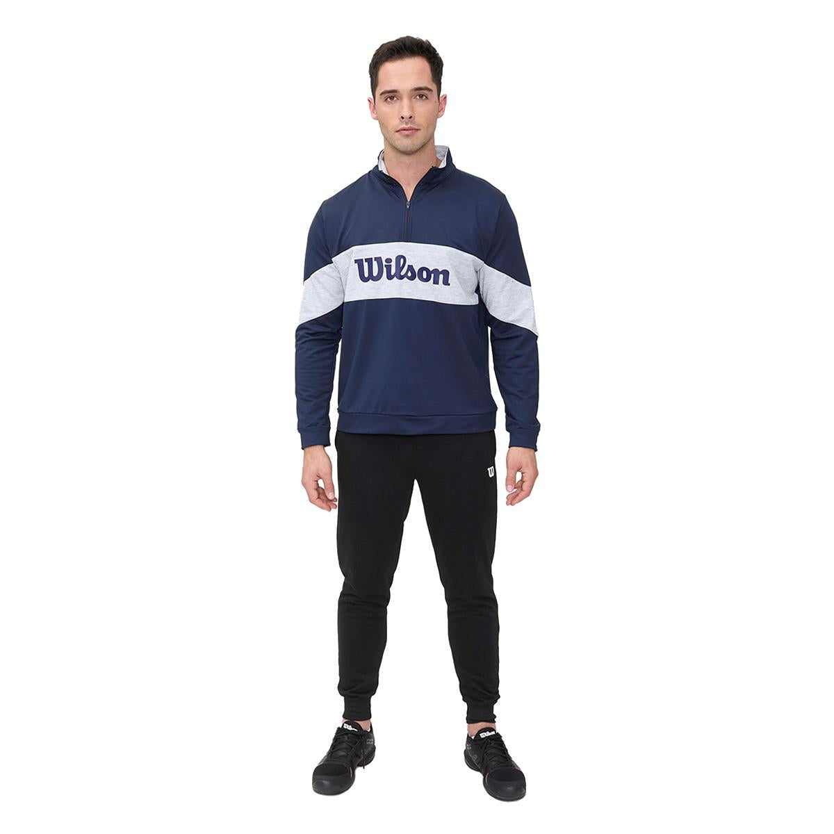 Sudadera Wilson Medio Cierre Cuello Alto Hombre - Sports Center