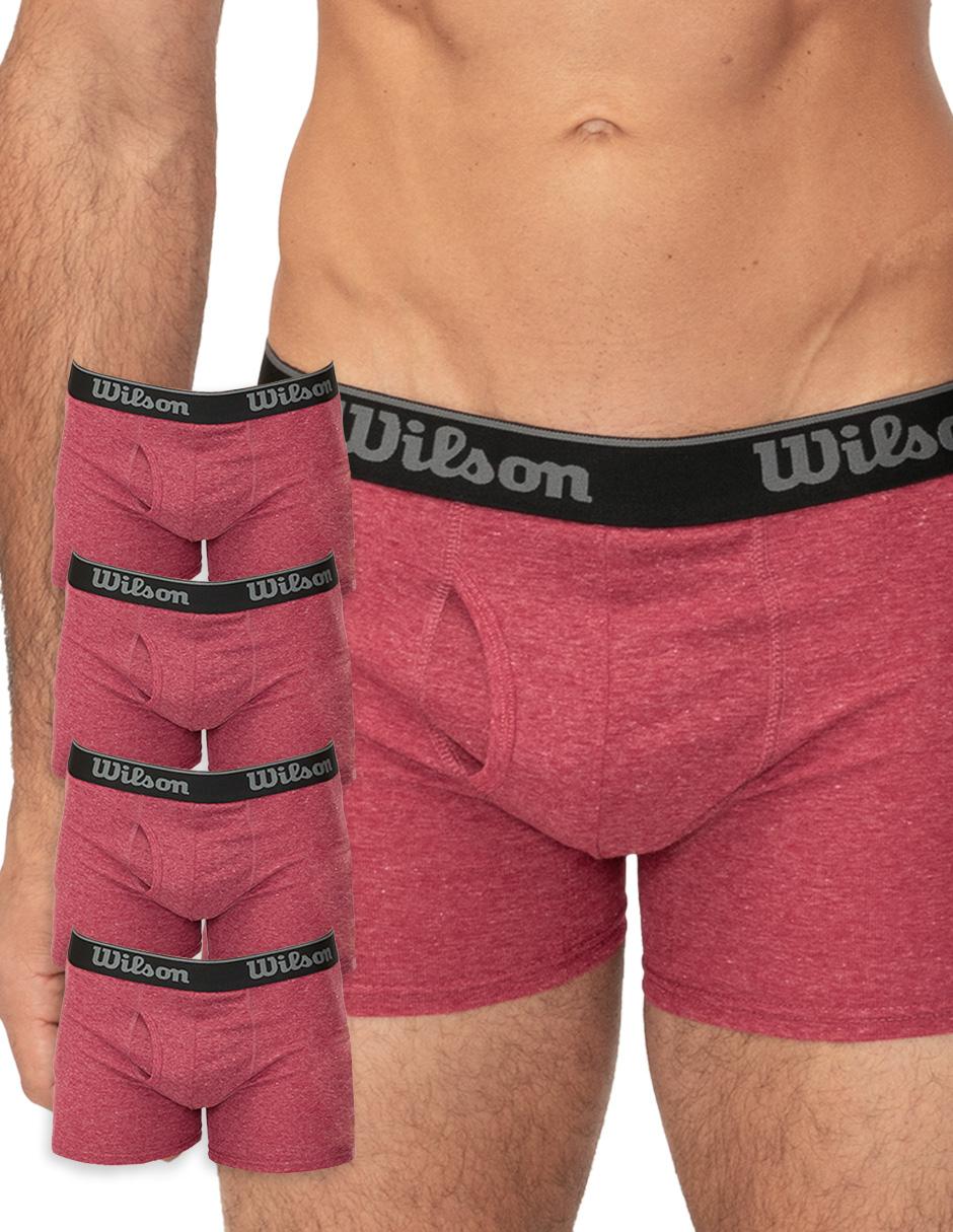 Pack 4 Bóxers Medios Wilson Jaspeados Confort Hombre