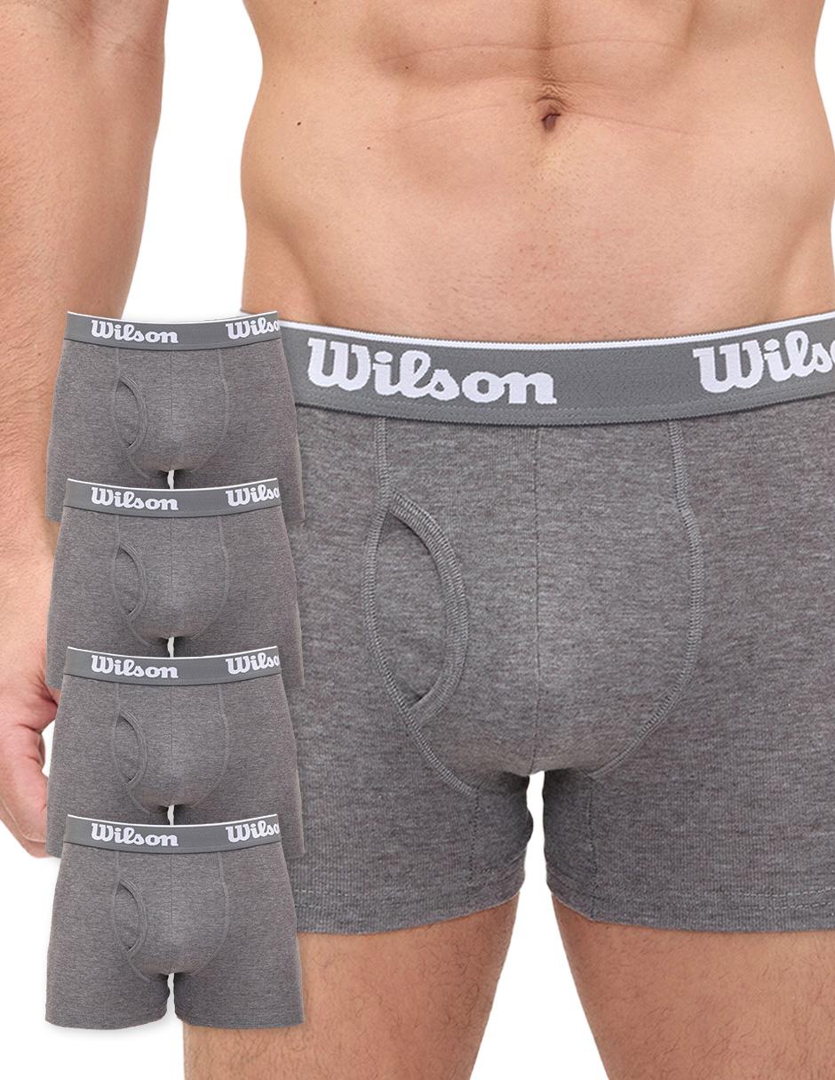 Pack 4 Bóxers Medios Wilson Jaspeados Confort Hombre - Sports Center