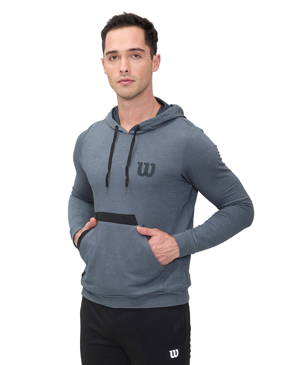 Sudadera Wilson Tipo Mezclilla con Capucha Hombre