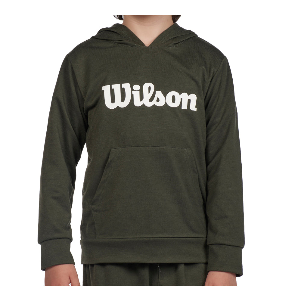 Sudadera French Terry para Niños Color Verde Militar - Sports Center